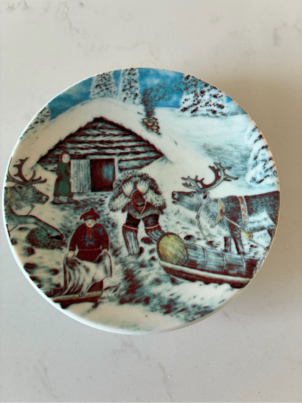 Vintage A. Alariesto Arabia Finland Hand-Painted Collectible Plate "A Giant Man